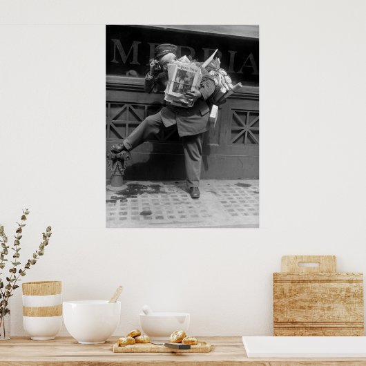 Postman überladen, 1920er poster (Küche)