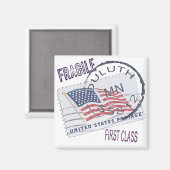 Postmark Duluth 55812 Magnet (Vorderseite/Rückseite)