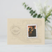 Postmark und Foto Briefmarke Save the Date (Stehend Vorderseite)
