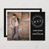 Postmark Wedding Foto Save the Date Postkarte (Vorne/Hinten)