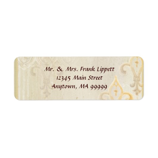 Postmarken - Fleur di Lys Damask 2 Creme (Vorne)