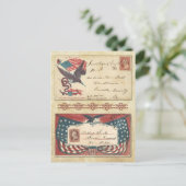 Postmarkierte Umschläge aus dem Zivilen Krieg mit  Postkarte (Stehend Vorderseite)