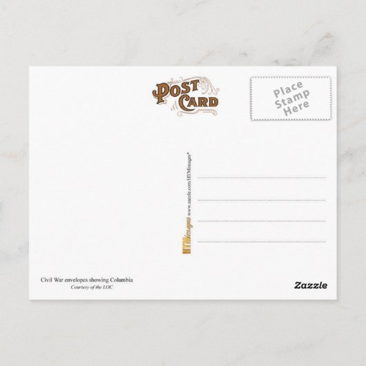 Postmarkierte Umschläge mit Kolumbien im Zivilen K Postkarte (Rückseite)