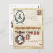 Postmarkierte Zivile Kriegsumschläge mit den Präsi Postkarte (Vorne/Hinten)