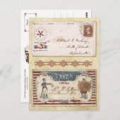 Postmarkierte Zivile Kriegsumschläge mit der Gewer Postkarte (Vorne/Hinten)