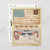 Postmarkierte Zivile Kriegsumschläge mit der US-Fl Postkarte (Vorne/Hinten)