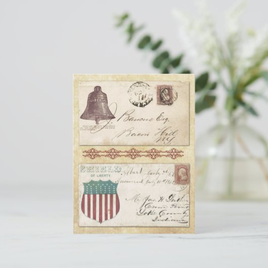 Postmarkierte Zivile Kriegsumschläge mit Liberty B Postkarte (Stehend Vorderseite)