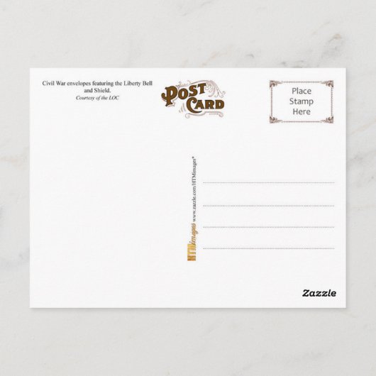 Postmarkierte Zivile Kriegsumschläge mit Liberty B Postkarte (Rückseite)