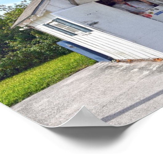 Postmeister Don in Ochopee, Florida Poster (Ecke)