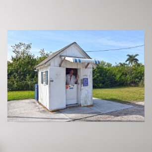 Postmeister Don in Ochopee, Florida Poster