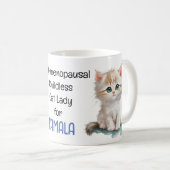 Postmenopausale Kinderkatze Lady für Kamala-Tasse Kaffeetasse (VorderseiteRechts)