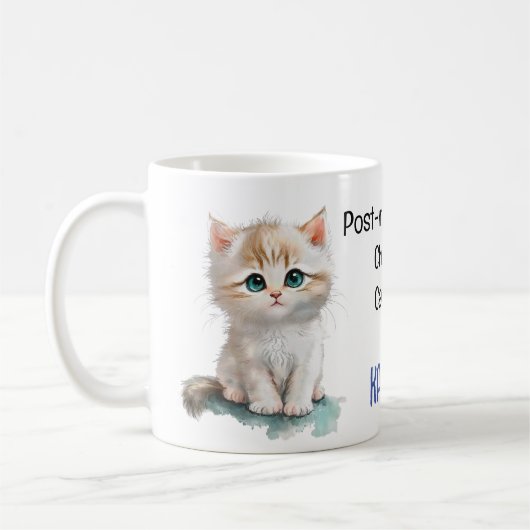 Postmenopausale Kinderkatze Lady für Kamala-Tasse Kaffeetasse (Links)