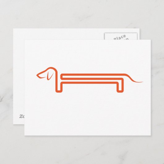 Postmit Dackel Postkarte (Vorne/Hinten)