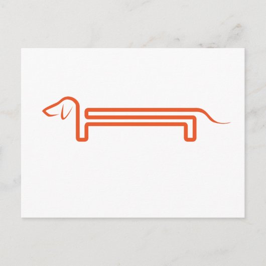 Postmit Dackel Postkarte (Vorderseite)