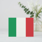 Postmit Italien Fahne Postkarte (Stehend Vorderseite)