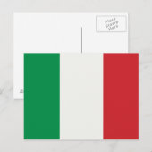 Postmit Italien Fahne Postkarte (Vorne/Hinten)