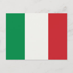 Postmit Italien Fahne Postkarte