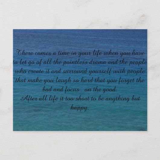 Postmit Spruch Postkarte (Vorderseite)