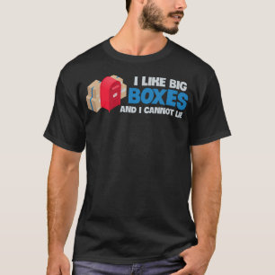 Postmitarbeiter Große Kisten Paket Briefkasten Rou T-Shirt