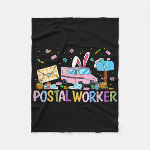 Postmitarbeiter Ostermailträger Osterhase Pos Fleecedecke