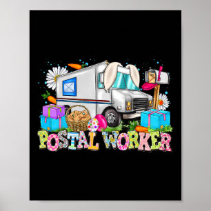 Postmitarbeiter Ostertag Briefträger Postbote Lebe Poster