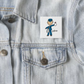 Postmitarbeiter-Strichmännchen Button (Beispiel)