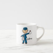 Postmitarbeiter-Strichmännchen Espressotasse (Rechts)