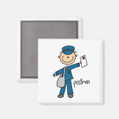 Postmitarbeiter-Strichmännchen Magnet (Vorderseite/Rückseite)