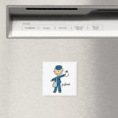 Postmitarbeiter-Strichmännchen Magnet (In Situ (Geschirrspüler))