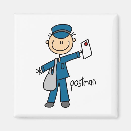 Postmitarbeiter-Strichmännchen Magnet (Vorne)
