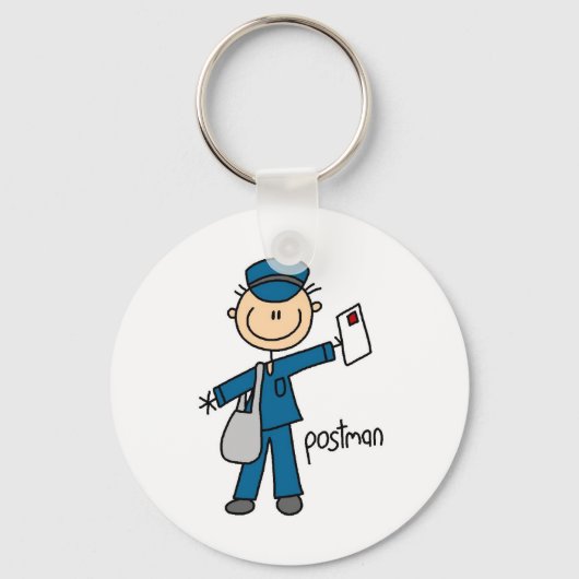 Postmitarbeiter-Strichmännchen Schlüsselanhänger (Vorderseite)