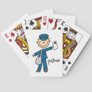 Postmitarbeiter-Strichmännchen Spielkarten
