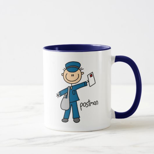 Postmitarbeiter-Strichmännchen Tasse (Rechts)