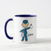 Postmitarbeiter-Strichmännchen Tasse (Links)