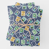 Postmitarbeiter wickelt Papier (Beispiel)