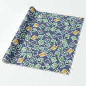 Postmitarbeiter wickelt Papier Geschenkpapier (Ungerollt)
