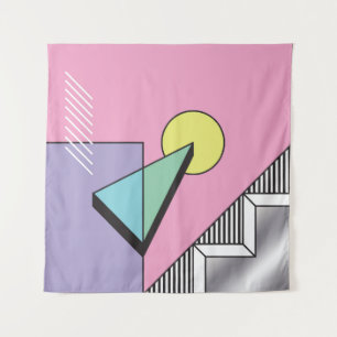 Postmoderne Geometrie: Abstrakte Zusammensetzung Wandteppich