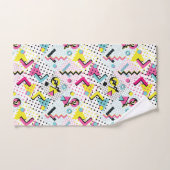Postmoderne Memphis-Stilmuster Badhandtuch Set (Handtuch)