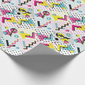 Postmoderne Memphis-Stilmuster Geschenkpapier (Ecke)