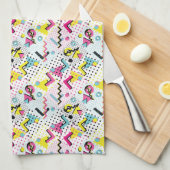 Postmoderne Memphis-Stilmuster Geschirrtuch (Viertel Falte)