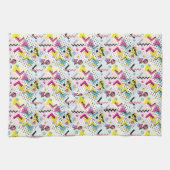 Postmoderne Memphis-Stilmuster Geschirrtuch (Horizontal)