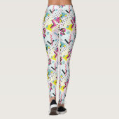 Postmoderne Memphis-Stilmuster Leggings (Rückseite)