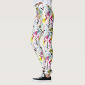 Postmoderne Memphis-Stilmuster Leggings (Links)
