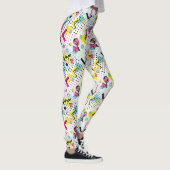 Postmoderne Memphis-Stilmuster Leggings (Rechts)