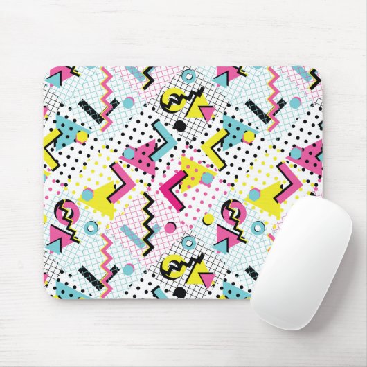 Postmoderne Memphis-Stilmuster Mousepad (Mit Mouse)