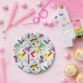 Postmoderne Memphis-Stilmuster Pappteller (Party)