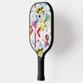 Postmoderne Memphis-Stilmuster Pickleball Schläger (Links)