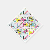 Postmoderne Memphis-Stilmuster Serviette (Ecke)