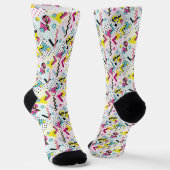 Postmoderne Memphis-Stilmuster Socken (Gewinkelt)