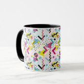 Postmoderne Memphis-Stilmuster Tasse (Vorderseite Links)